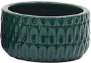 Alba Dark Green Low Pot