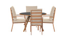 Panama Dlx 4s Dining Set Oat