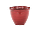 Red Striped Feather Pots