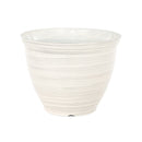 White Striped Feather Pots