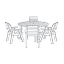 4 Seat Round Patio Set Cov