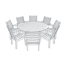 8-10 Seat Round Patio Set
