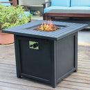 Black Gas Fire Pit Table