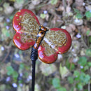 Mottled Red Bfly Pot Stak