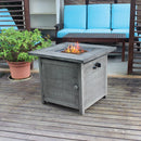 Grey Gas Fire Pit Table